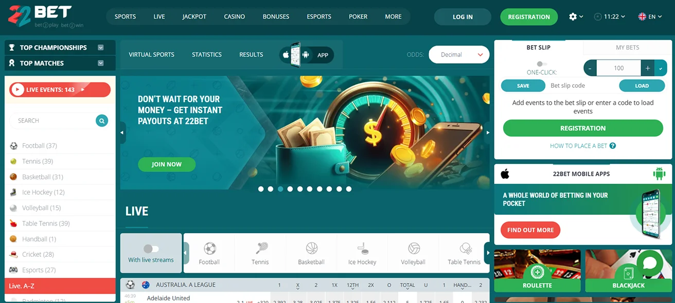 22Bet Sport 22Bet Sport